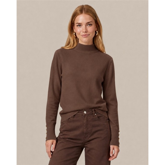 CS The Label Pullover Ambra 26NMC05 Mocha Brown
